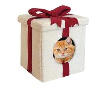 Cat Houses, Box Shape Pet House, Cute Closed Pet Cave, Warm Cat Cave, Pet Cat and Dog House, Indoor Cat House, Large Pet House, Cozy Cat Bed House, Soft Bed House for Pet