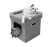 Cat Houses, Foldable Pet House, Waterproof Dog Condo, Removable Design, Comfortable Hideaway, (13.78x13.78x15.35 Inches), Ideal For All Seasons, Perfect For Indoor Cats