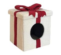 Cat Houses, Soft Pet Bed, Warm Dog Cave, Box Shape Closed Large Comfortable Cozy Sturdy Easy to Clean Portable and Cute Design for Indoors, 13.78x13.39x13.78 Inches