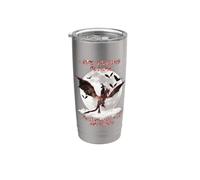 Cat I Ride Dragons Brooms Are For Amateurs Halloween Vaso térmico de acero inoxidable de doble pared
