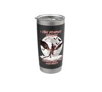 Cat I Ride Dragons Brooms Are For Amateurs Halloween Vaso térmico de acero inoxidable de doble pared