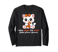 Cat I Wear Orange For Myself Concientización sobre la Esclerosis múltiple Manga Larga