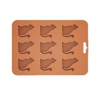 Cat Ice Mold 9-Cavity Reusable Silicone Tray For Cocktails & Drinks