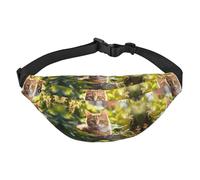 Cat in the Garden - Riñonera cruzada para niños, grande, de moda, para deportes, correr, ciclismo, viajes, pesca
