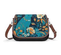 Cat in The Wild - Bolso bandolera de cuero para mujer, correa de hombro extraíble ajustable, bolsas manos libres
