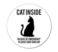 Cat Inside Sticker Decal Window Sign Graphic Bin Car Safety