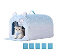 Cat Insulated Cooling House - Detachable Spacious Summer Habitat, Breathable Shade Cabin, Elevated Cooling Shelter Structure, For Small Medium Breeds Kitten Patio Backyard Camping