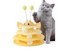 Cat Interactive Toys - 3-Level Teaser Cute Self Play Cat Toys Indoor Games | Rolling Ball Tower Track Toy For Exercis | Boredom |Play, Chasing, Hunting, Tower Enrichment, Home, Apartment | Fun Pe