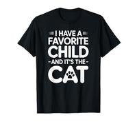 Cat Is My Favorite Child Cute Pet Lover Quote Cat Mom Humor Camiseta