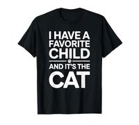 Cat Is My Favorite Child Cute Pet Lover Quote Cat Mom Humor Camiseta