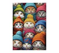 Cat Jigsaw Puzzle - 1000 Pieces Jigsaw | Animal Puzzle with Home Decor Theme for Women Men Collectors, Family Gatherings Holiday Birthday Party Festive Season Office Living Room Bedroom Entertainment