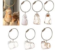 Cat Keychain Hair Storage Bottle,Transparent Cat Hair Storage Box Pendants,Collecting Pet Hairs Memorial Accessories