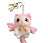 Cat Keychain, Small Cute Plush Bag Toys, Stuffed Backpack Keychain Pendant | Animal Dolls Backpack Key Chain for Adults Women Men Luggage Handbag Backpack Wallet Rearview