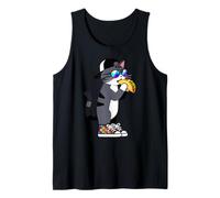 Cat Kids, Pet Cat Eating Taco, Funny Cat Camiseta sin Mangas