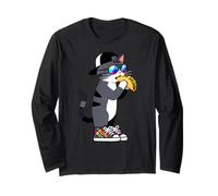 Cat Kids, Pet Cat Eating Taco, Funny Cat Manga Larga