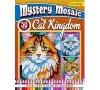 Cat Kingdom Mystery Mosaics Color by Number: 50 Pixel Art Adventures for Cat Lovers (Mystery Mosaic Color By Number Collection)