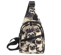 Cat Kitten Head Paw (2) Mochila cruzada lateral, Multicolor 15, 11.8x7x1.5in/30x18x4cm