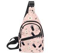 Cat Kitten Head Paw (2) Mochila cruzada lateral, Multicolor 16, 11.8x7x1.5in/30x18x4cm