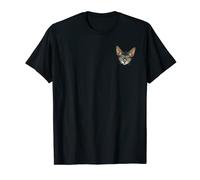 Cat kitten neko pussy kat katze chaton vintage glasses Camiseta
