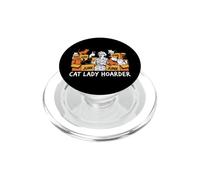 Cat Lady Hoarder Funny Crazy Kitten Collector Design PopSockets PopGrip para MagSafe