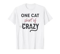 Cat Lady One Cat Short, Divertido, felino, Loco, Humor Camiseta