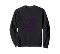 Cat Lady & Proud: Declaración del Orgullo del Amante felino Sudadera, Unisex para Adultos, Negro, L