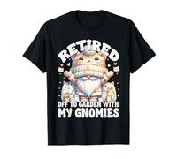 Cat Lady Retirement Saying Funny Gnome For Retired Cat Mom Camiseta