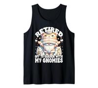 Cat Lady Retirement Saying Funny Gnome For Retired Cat Mom Camiseta sin Mangas