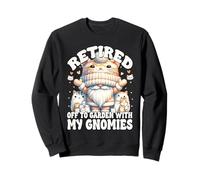 Cat Lady Retirement Saying Funny Gnome For Retired Cat Mom Sudadera