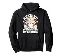 Cat Lady Retirement Saying Funny Gnome For Retired Cat Mom Sudadera con Capucha