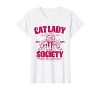 Cat Lady Society Divertido Amante Gatos Camiseta