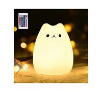 Cat Lamp, Gifts for 3 4 5 Year Old Girls,Graduation Gifts for Teen Night Light for Bedroom,Kawaii Kitty Baby Nursery Lamp with Remote Control
