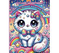 Cat Land Adventures: Adorable Kawaii Coloring Book: Fluffy Friends Waiting for Your Colors"