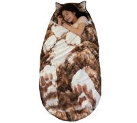 Cat Large Sleeping Bag, Plush Adult Sleep Sack, 68x31 Inch Soft Warm Wearable Blanket, Warm Relaxation for Winter Comfort Home Office Dorm Travel Backpacking Cold Weather Use Women Men