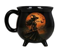 Cat Latte Mug - 350 ml de brujas personalizadas Tazas Cauldron | Tazas de café de cerámica, taza de té novedoso | Spooky Lover Temporada de Halloweens para fiesta de cocina para el hogar
