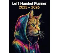 Cat Left Handed Planner: 2 Year Weekly Sunday to Saturday Calendar | Gift For People Who Love Kittens, Pet Lovers | For Back To School, Office, Work | 8.5 x 11 Inches | v1