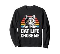 Cat Life Chose Me Sudadera