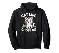 Cat Life Chose Me Sudadera con Capucha