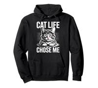 Cat Life Chose Me Sudadera con Capucha