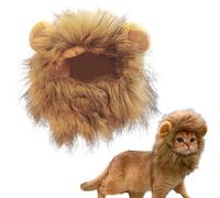 Cat Lion Mane - Disfraz de león para gato, peluca de león ajustable | Accesorios de ropa de mascotas, Polyester Washable cómodo elegante Cabello de cabello Lion Vestida para gato para la Navidad Festi