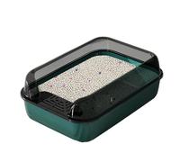 Cat Litter Box, Large Cat Litter Box with Scatter Shield, High Sided Cat Poop Box, Open Top Pet Toilet for Cats, Large Cat Litter Box for Small & Large Cats, Scatter Shield Litter Box,