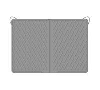 Cat Litter Box Mat - Waterproof Scratch-Resistant Floor Pad for Corner Feeding, Food and Water Spill Protection, Non-Slip Easy-Clean Mat for Indoor Cats, Kittens, and Small Pets