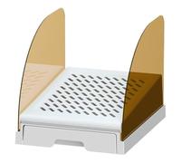 Cat Litter Box - PP 30 x 24 x 24 cm | Height Adjustable High Sided Large Litter Tray | High Wall Anti Scatter Toilet Pan for Kittens Bunnies Small Pets for Indoor Apartment Balcony and Home Daily Use