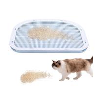 Cat Litter Box Step - 19,29 x 14,96 x 1,18 cm en Litter Box Ramp | Cat Boxes Litters Trapper | Easy Clean Non Slip Double Layer Trapper for Indoor Accessibility Kittens Pet Floor Home