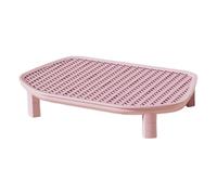 Ｚｉａｌｏｆｉ Cat Litter Box Step Profesional con Superficie Malla Diseño Resistente Y Funcionalidad para Reducir El Rastreo de Arena Adecuado para Gatos de Compañí, Rosa