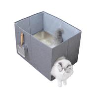 Cat Litter Enclosure - Poliéster PVC 62 x 44 x 44 cm | Open Top High Side Enclosure Shield | Cat Litter Box Splash Guard Privacy Screen Panel for Indoor Home Living Room Corner Apartment Balcony