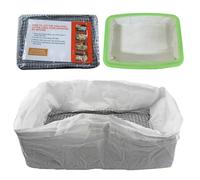 Cat Litter Liners, 10 bolsas de libras con filtro neto, resistentes a los gatos, 18,50 x 14,17 x 6,69 infor Pet Cats Litters Box Supplies