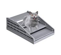 Cat Litter Mat de Rejilla Ancha Antideslizante y Ajustable Escalones | Accesorios con Escalones para Arenero para Interior, Salón, Dormitorio, Baño, Balcón, Jaula, Enriquec