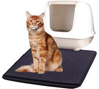 Cat Litter Mat Matte Black 70 x 60 cm
