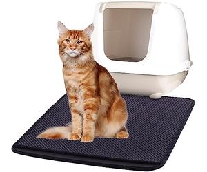 Cat Litter Mat Matte Black 70 x 60 cm